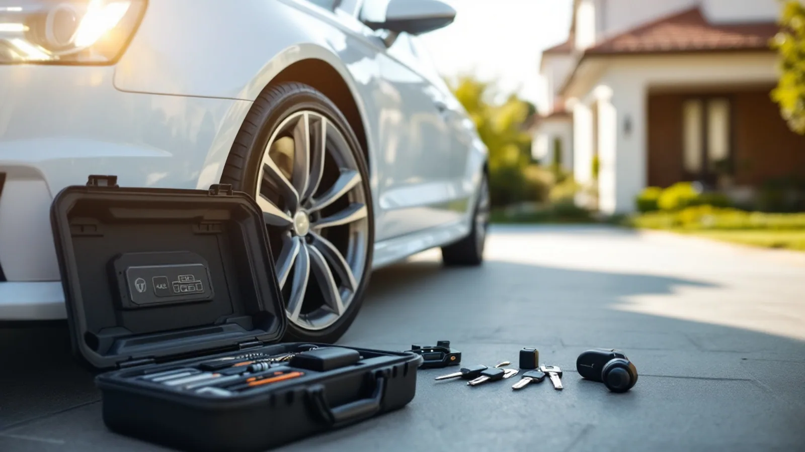 Mobile locksmith generating a new Audi key during an all-keys-lost job in Frisco