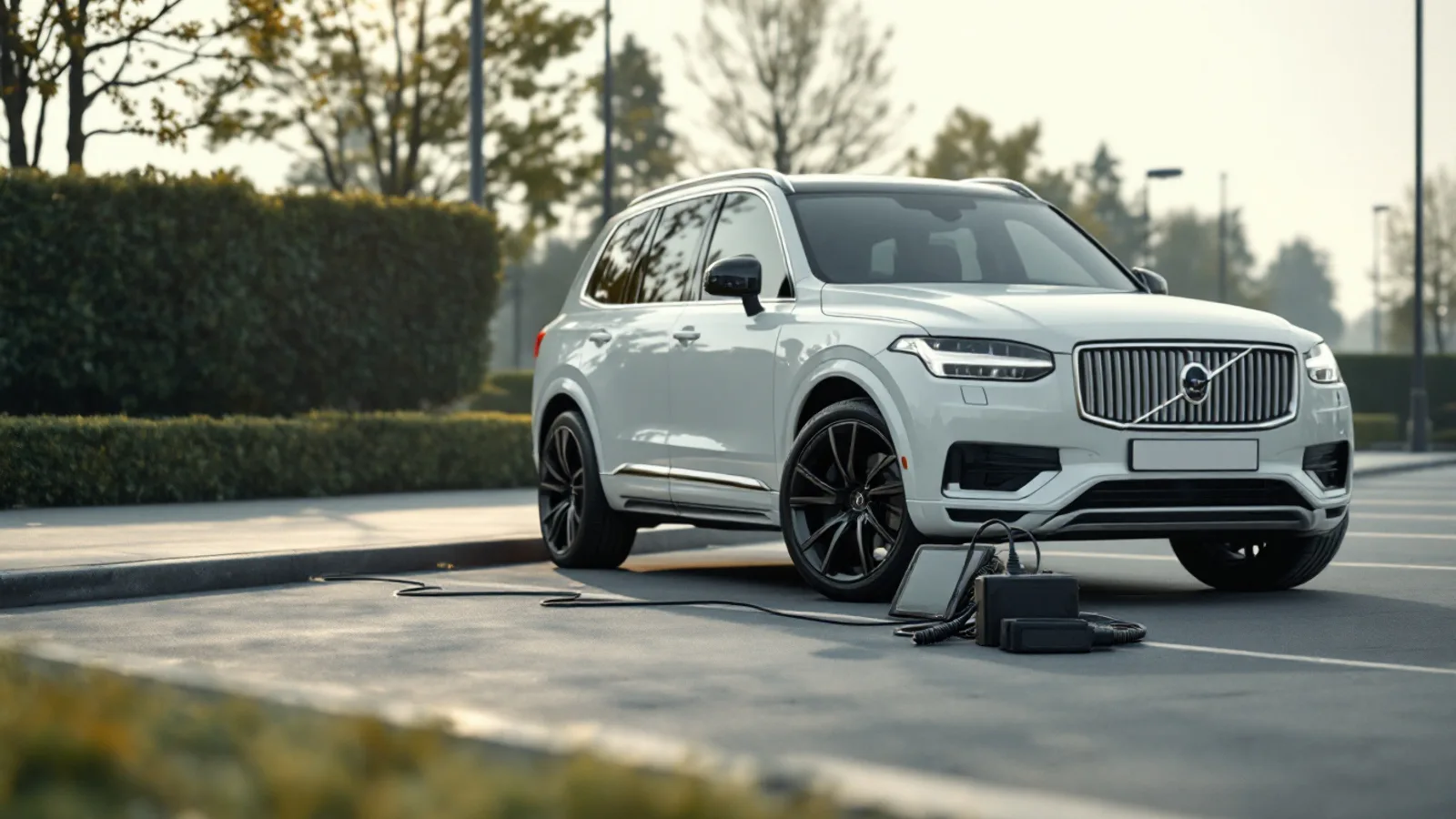 Mobile locksmith programming a Jaguar F-PACE smart key at a driveway in Arlington, Texas