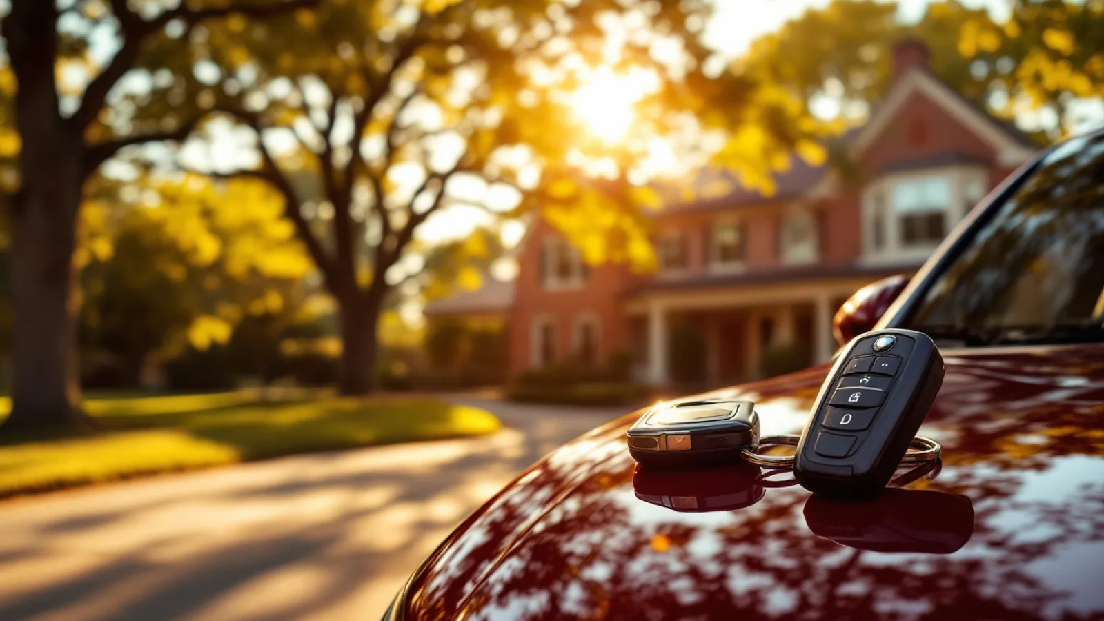 Mobile locksmith programming a Jaguar F-Pace smart key in a University Park driveway