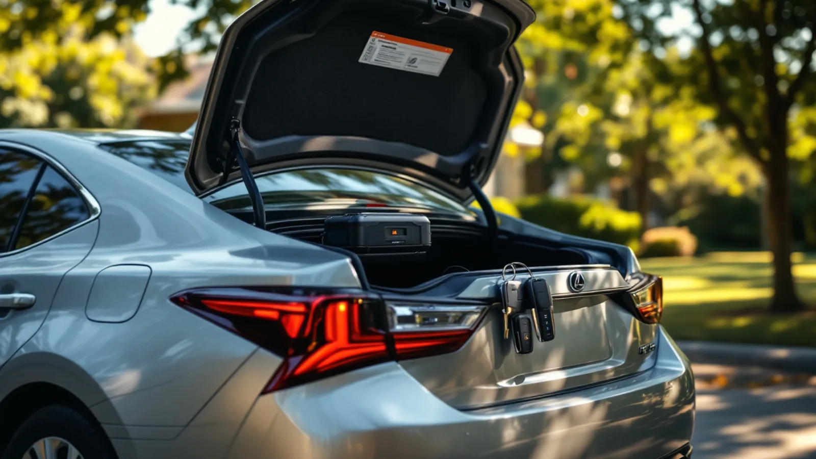 Mobile locksmith programming a new Lexus smart key at a Plano driveway after all keys lost