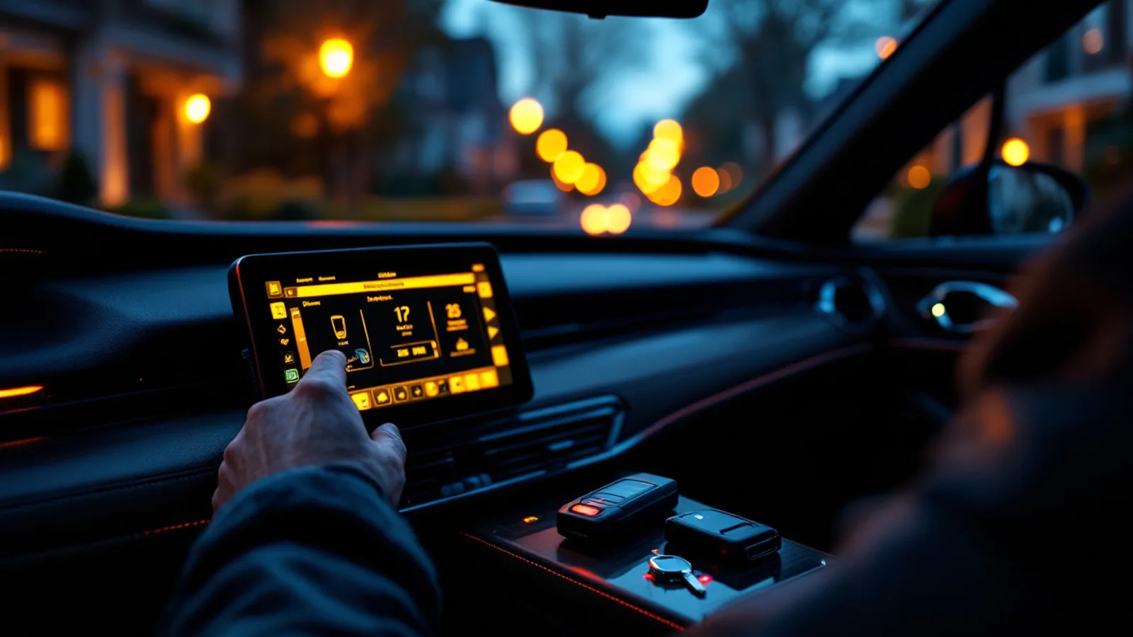 Locksmith performing all-keys-lost programming on a Mercedes-Benz sedan in Highland Park