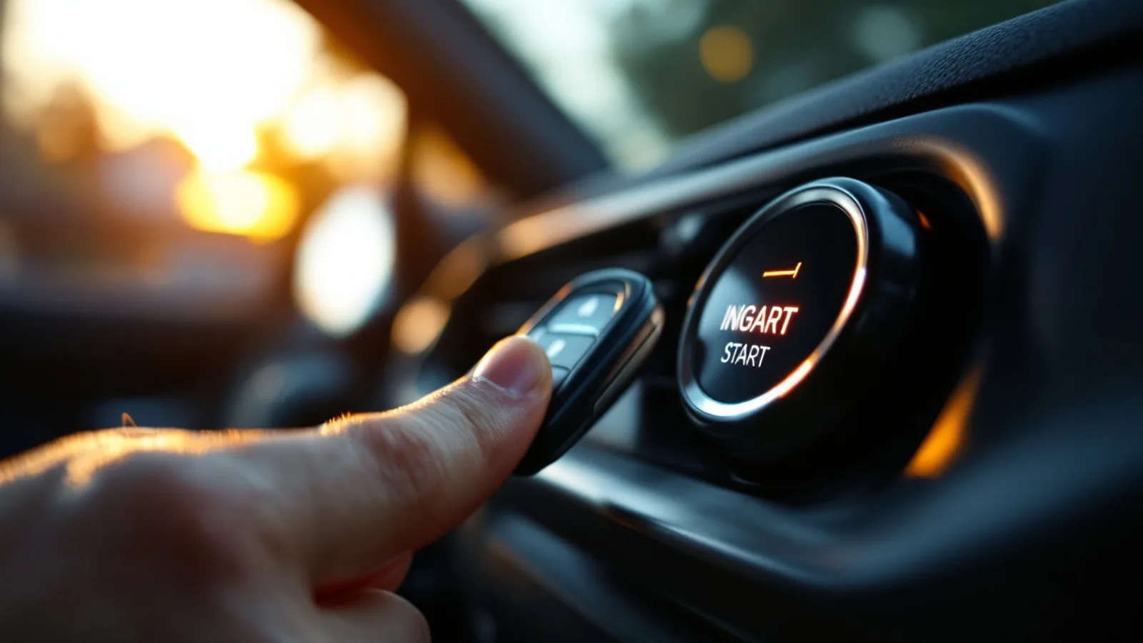 Dallas driver pressing a push-button start that will not recognize the smart key fob