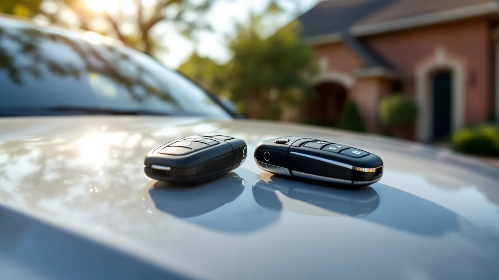 Mobile locksmith programming a second Volkswagen Tiguan smart key at the driver door in a Dallas driveway