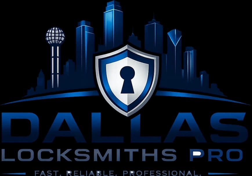 Dallas Locksmith Pros — Dallas skyline shield logo
