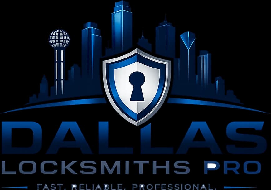 Dallas Locksmith Pros — Dallas skyline shield logo
