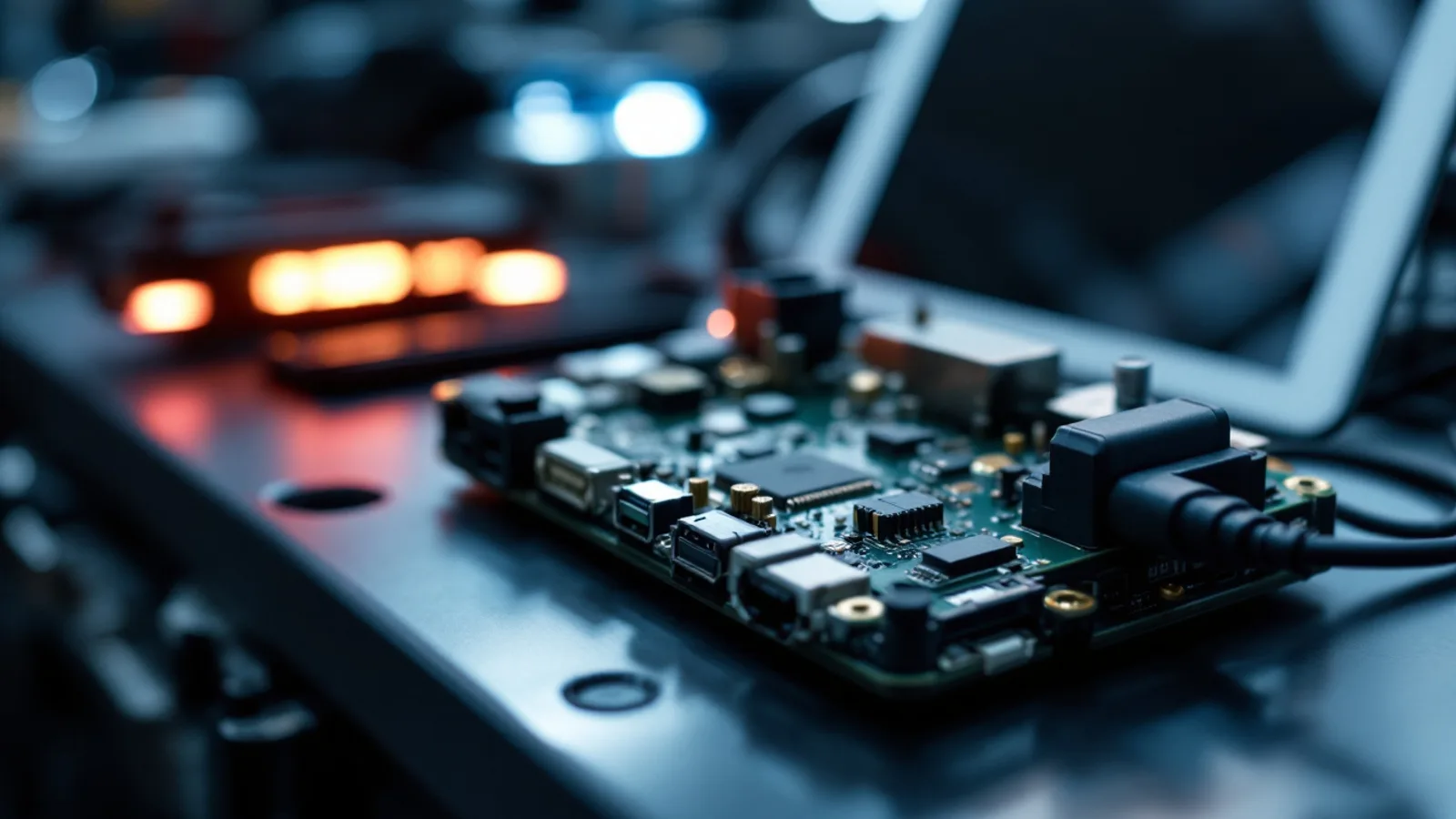 Technician diagnosing an ABS electronic brake control module in Dallas