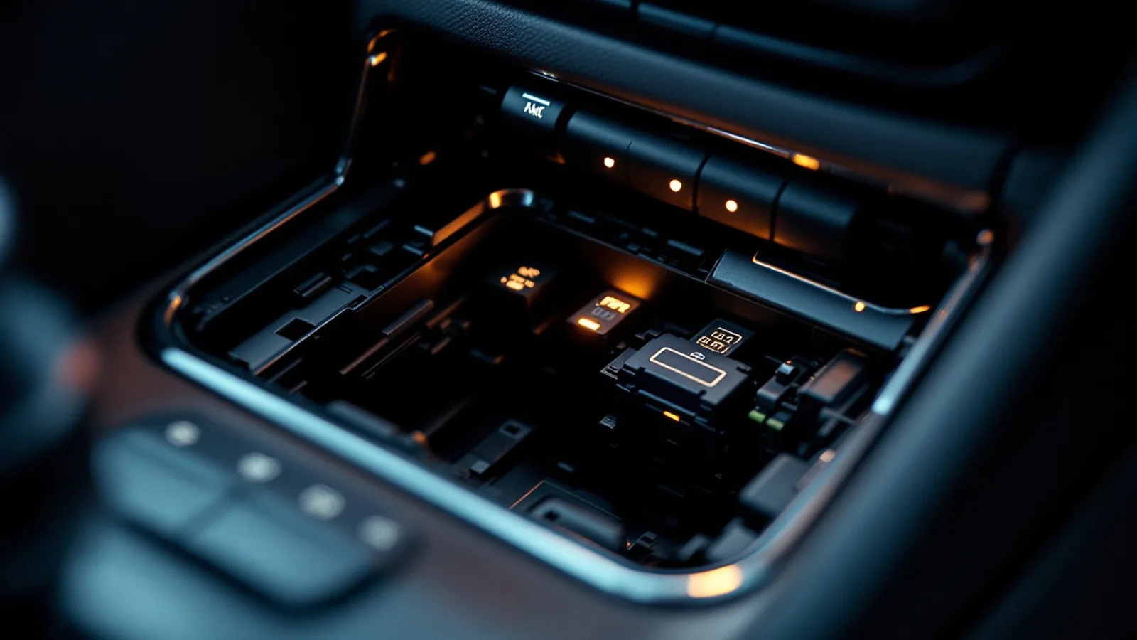 Saab 9-3 with its ignition switch in the center console during key and steering-lock service in Dallas